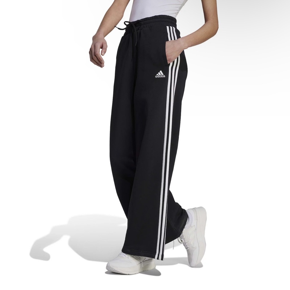 Women's adidas Essentials 3-Stripes Wide Sportswear Pants